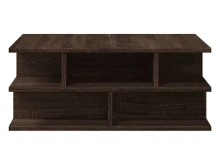 Mesa de centro madera de ingeniería roble marrón 70x70x29 cm