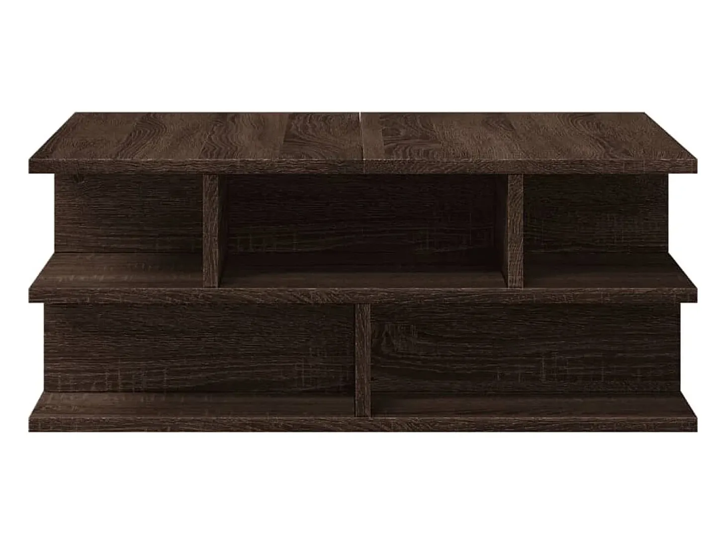 Mesa de centro madera de ingeniería roble marrón 70x70x29 cm