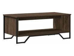 Mesa de centro madera de ingeniería roble marrón 100x51x40 cm
