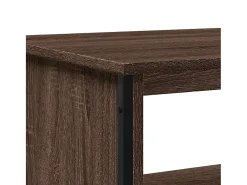 Mesa de centro madera de ingeniería roble marrón 100x51x40 cm
