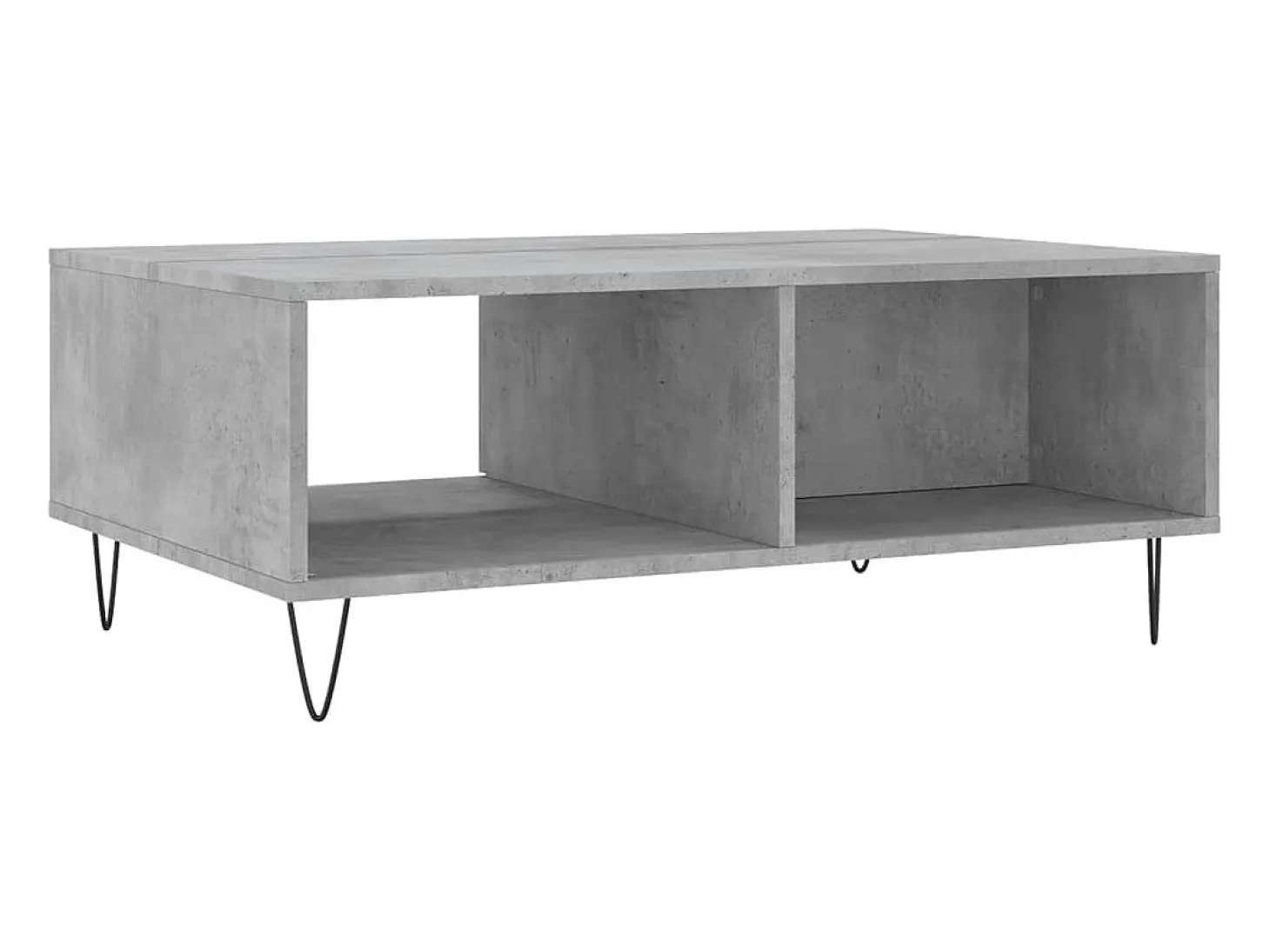 Mesa de centro madera de ingeniería gris hormigón 90x60x35 cm