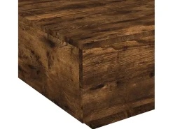 Mesa de centro madera de ingeniería roble ahumado 80x80x31 cm