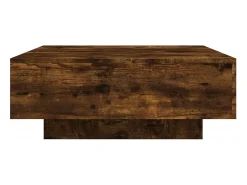 Mesa de centro madera de ingeniería roble ahumado 80x80x31 cm