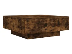 Mesa de centro madera de ingeniería roble ahumado 80x80x31 cm