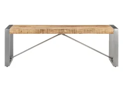 Mesa de centro madera de mango rugosa 120x60x40 cm