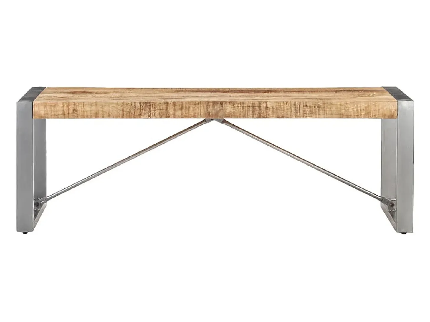 Mesa de centro madera de mango rugosa 120x60x40 cm