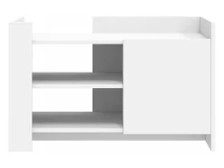 Mesa de centro madera de ingeniería blanca 80x50x50 cm
