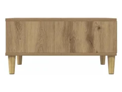 Mesa de centro madera de ingeniería roble artisan 60x60x30 cm