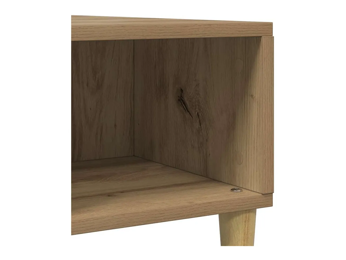 Mesa de centro madera de ingeniería roble artisan 60x60x30 cm
