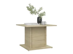 Mesa de centro madera ingeniería roble Sonoma 55,5x55,5x40 cm
