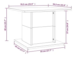 Mesa de centro madera ingeniería roble Sonoma 55,5x55,5x40 cm