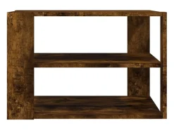 Mesa de centro madera ingeniería roble ahumado 59,5x59,5x40 cm