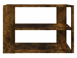 Mesa de centro madera ingeniería roble ahumado 59,5x59,5x40 cm