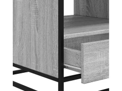 Mesa de centro madera ingeniería metal gris Sonoma 100x50x45cm