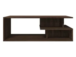 Mesa de centro madera ingeniería marrón roble 102x55x35 cm