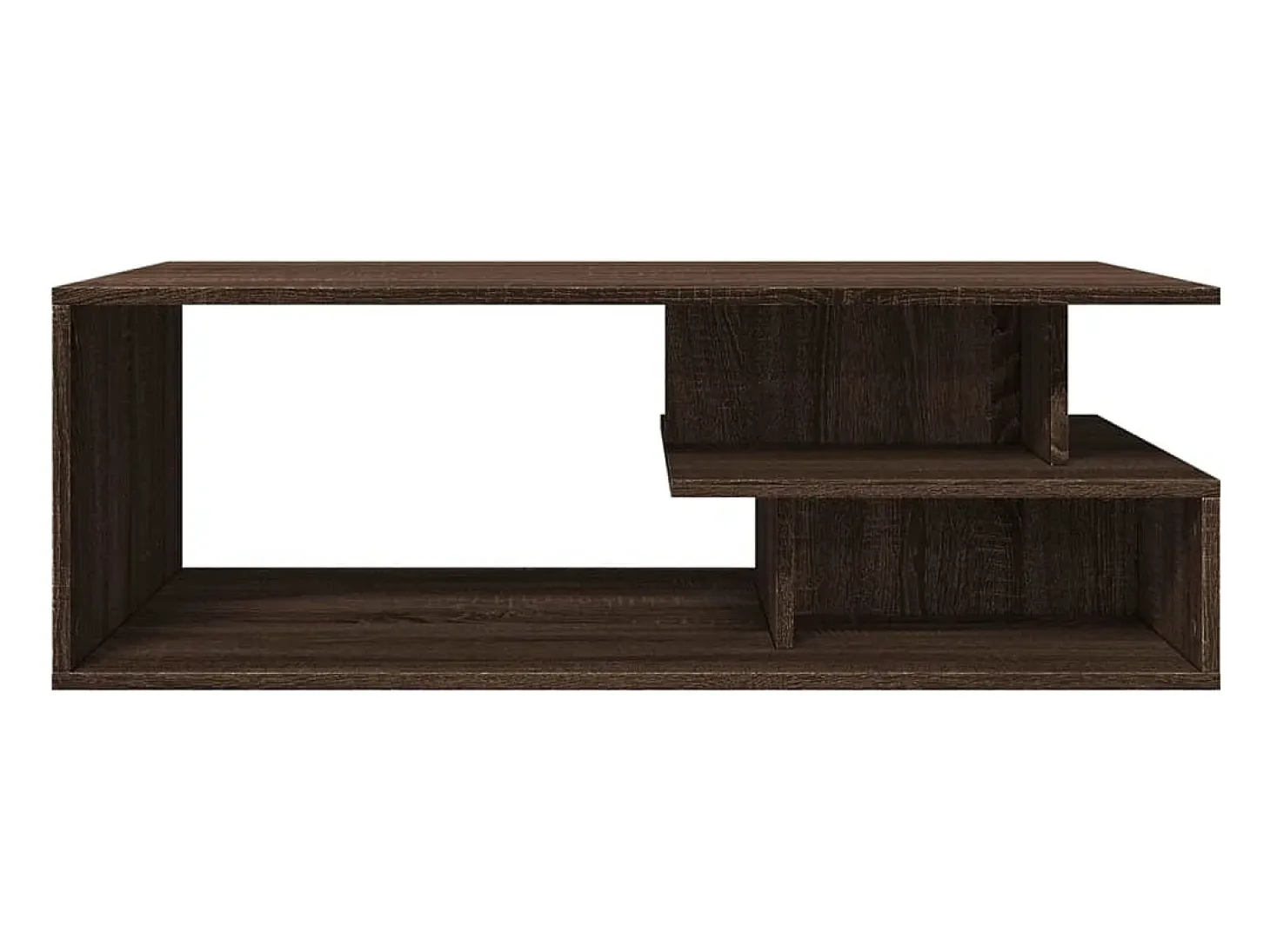 Mesa de centro madera ingeniería marrón roble 102x55x35 cm