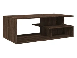 Mesa de centro madera ingeniería marrón roble 102x55x35 cm