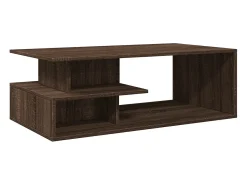 Mesa de centro madera ingeniería marrón roble 102x55x35 cm