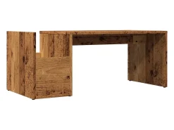 Mesa de centro madera ingeniería envejecida 90x45x35 cm