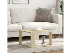 Mesa de centro madera ingeniería roble Sonoma 51,5x51,5x30 cm