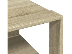 Mesa de centro madera ingeniería roble Sonoma 51,5x51,5x30 cm