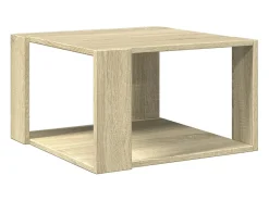 Mesa de centro madera ingeniería roble Sonoma 51,5x51,5x30 cm