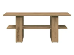 Mesa de centro madera ingeniería roble artesanal 102x55x42cm