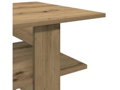 Mesa de centro madera ingeniería roble artesanal 102x55x42cm