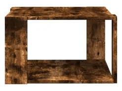 Mesa de centro madera ingeniería roble ahumado 51,5x51,5x30 cm
