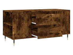 Mesa de centro madera ingeniería roble ahumado 102x44,5x50 cm