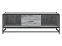 Mesa de centro madera ingeniería metal gris Sonoma 100x57x35 cm