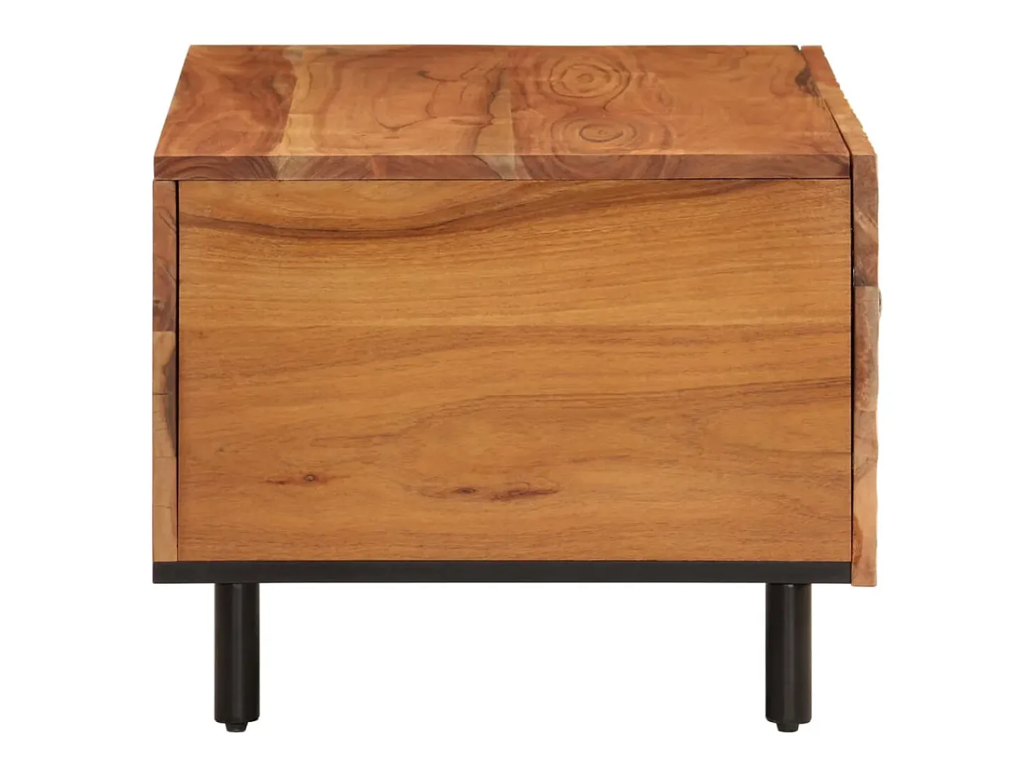 Mesa de centro madera maciza de acacia 80x50x40 cm