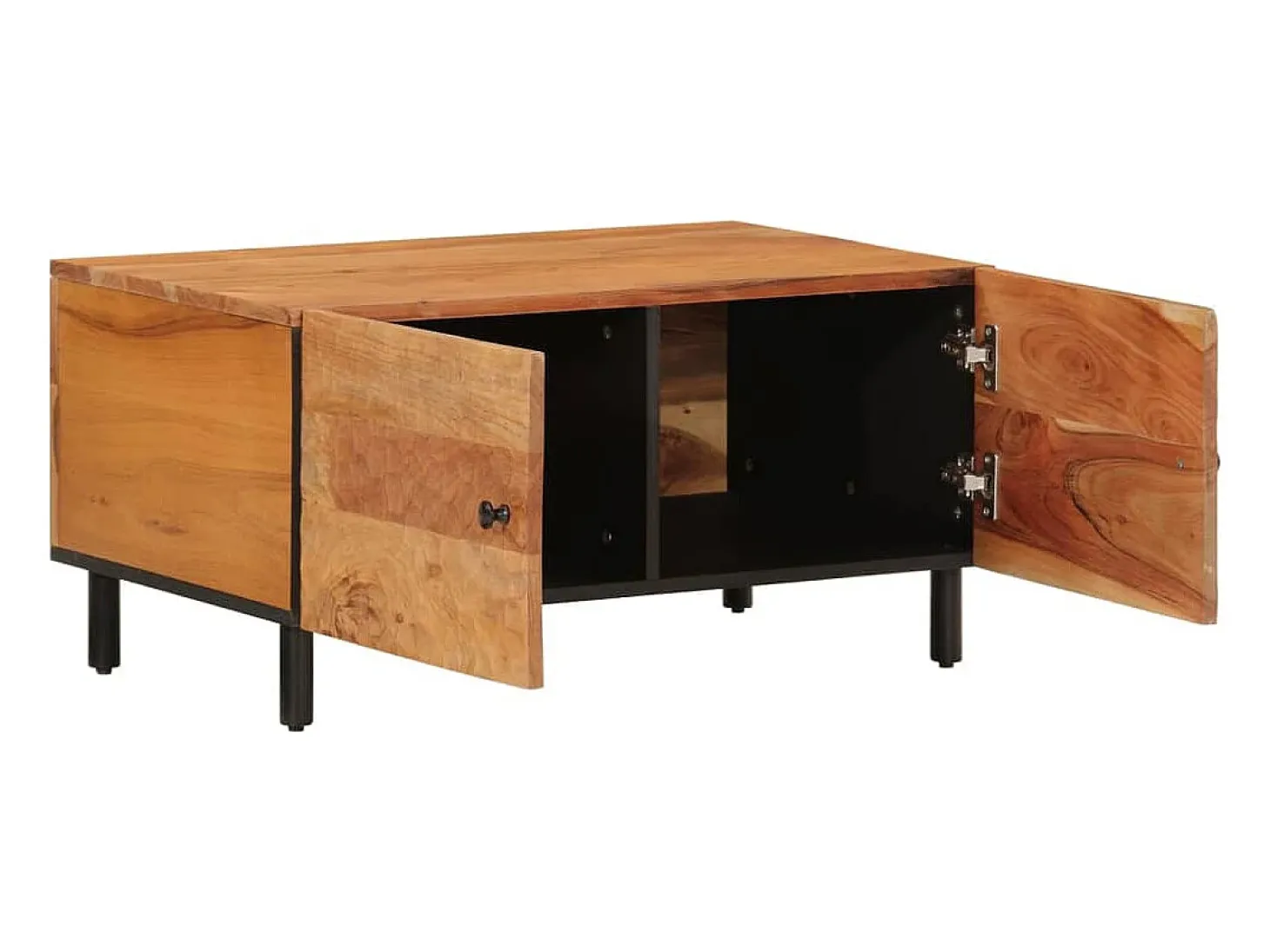 Mesa de centro madera maciza de acacia 80x50x40 cm
