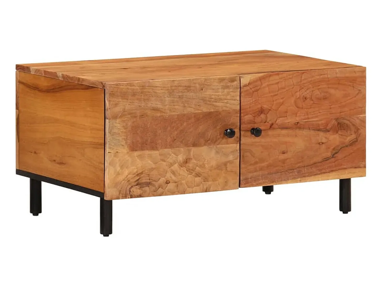 Mesa de centro madera maciza de acacia 80x50x40 cm