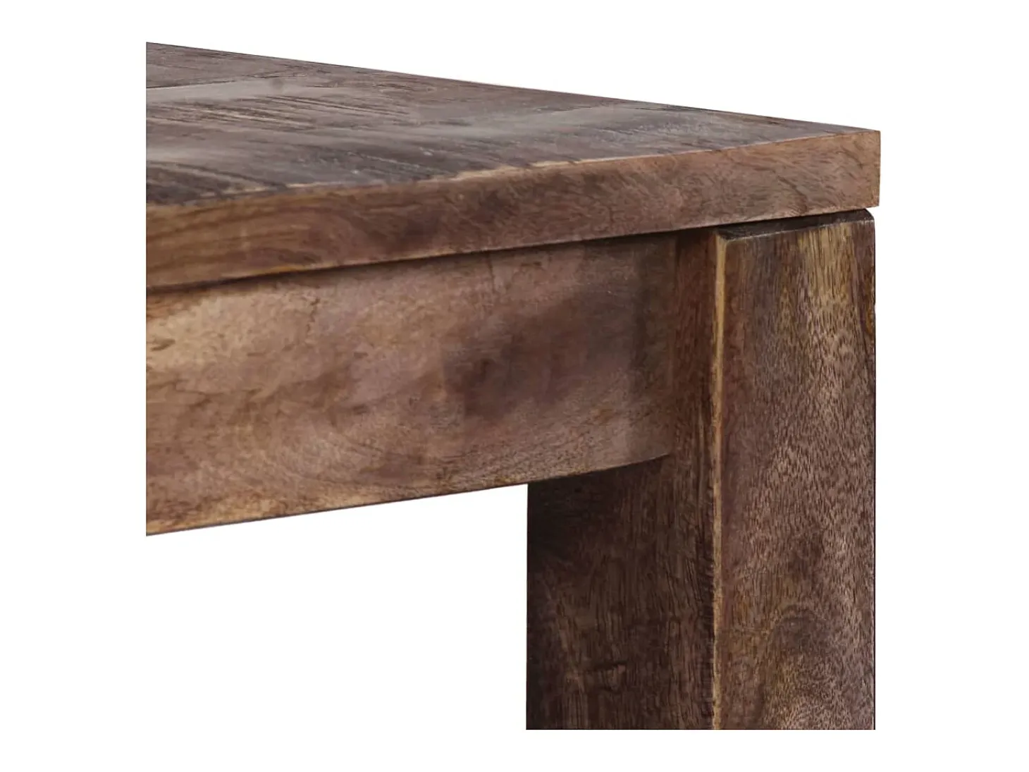 Mesa de centro madera maciza de mango 50x50x35 cm