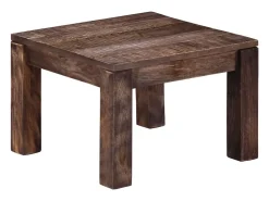 Mesa de centro madera maciza de mango 50x50x35 cm