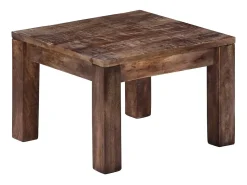 Mesa de centro madera maciza de mango 50x50x35 cm