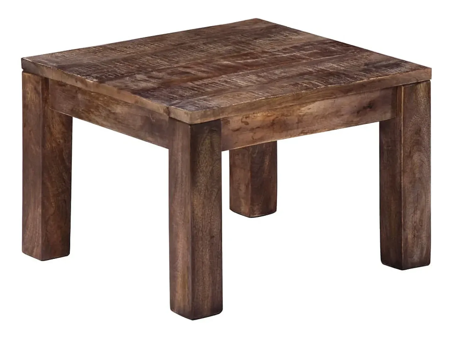 Mesa de centro madera maciza de mango 50x50x35 cm