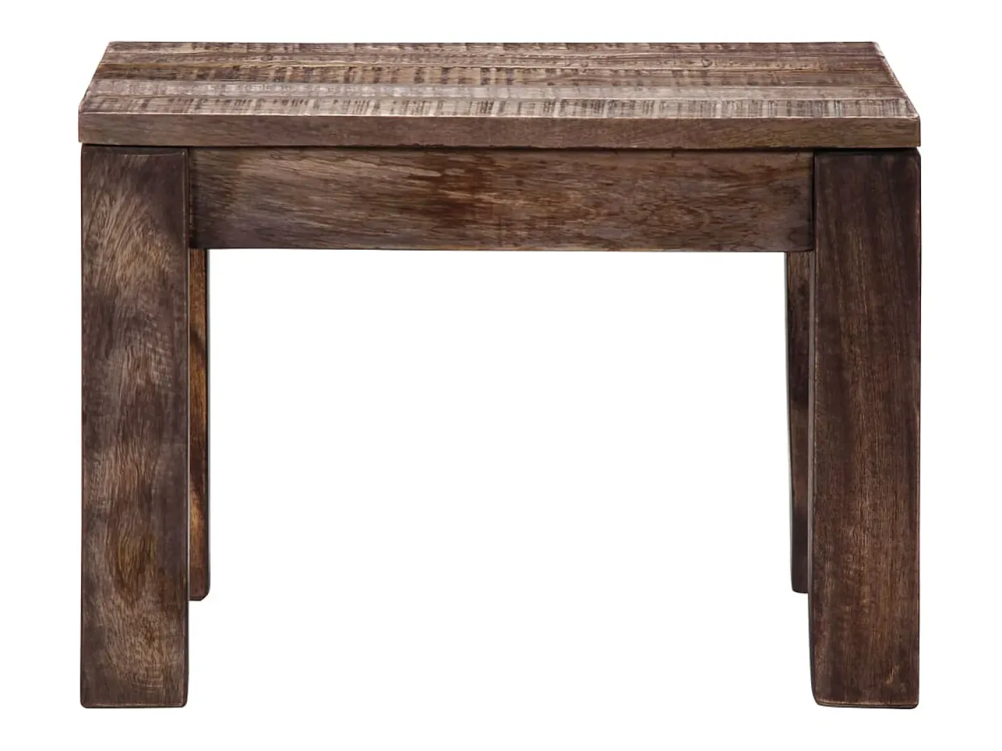 Mesa de centro madera maciza de mango 50x50x35 cm