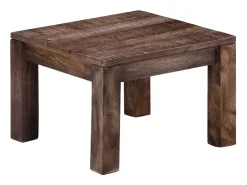 Mesa de centro madera maciza de mango 50x50x35 cm