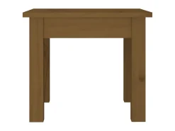 Mesa de centro madera maciza de pino marrón miel 35x35x30 cm ES17507