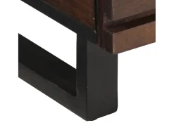 Mesa de centro madera maciza mango marrón 80x55x40 cm