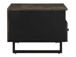 Mesa de centro madera maciza de mango negra 80x54x40 cm