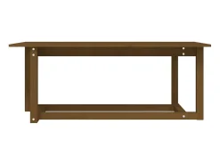 Mesa de centro madera maciza de pino marrón miel 110x55x45 cm
