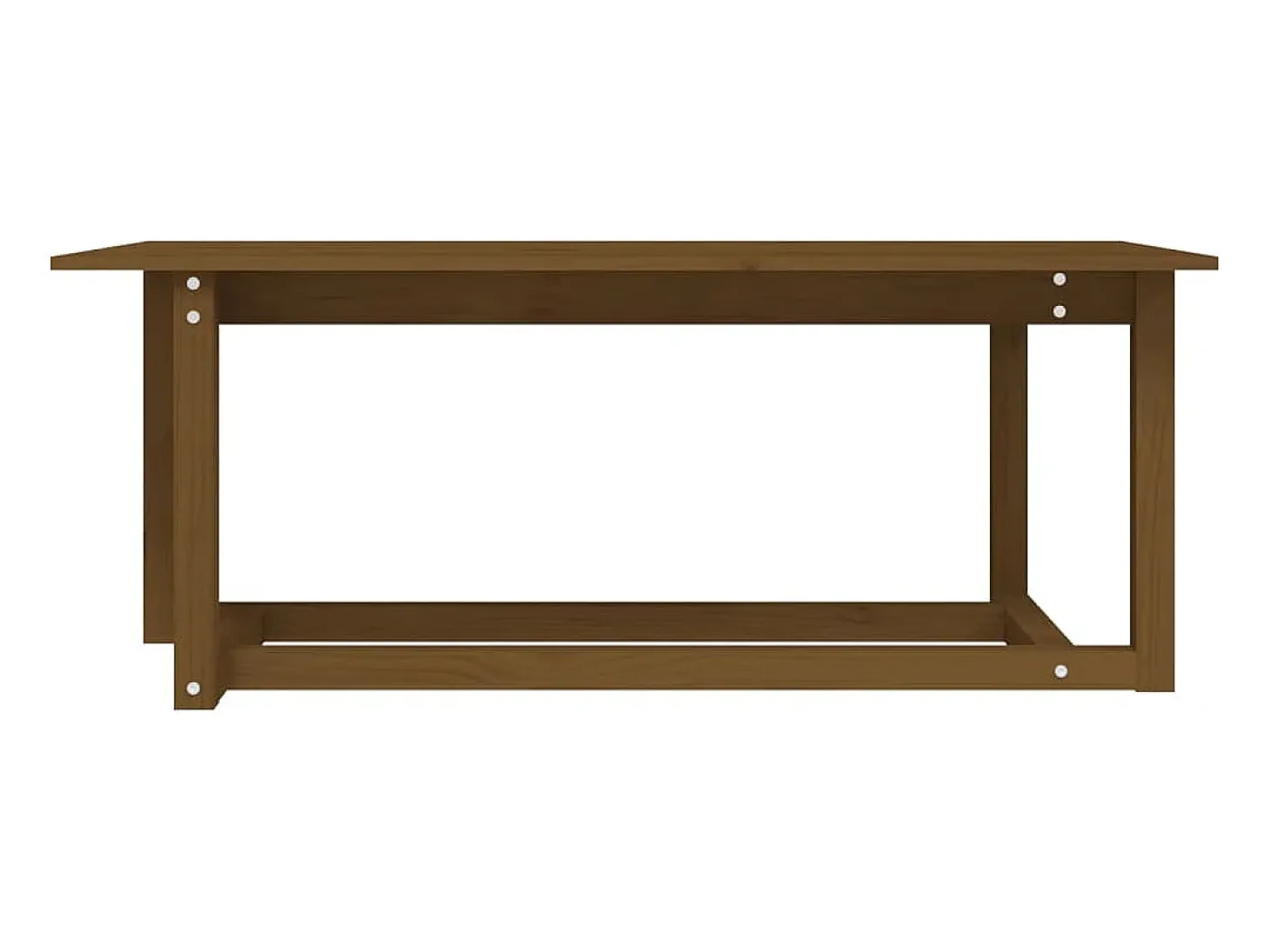 Mesa de centro madera maciza de pino marrón miel 110x55x45 cm