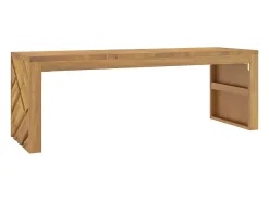 Mesa de centro madera maciza de teca 110x35x38 cm