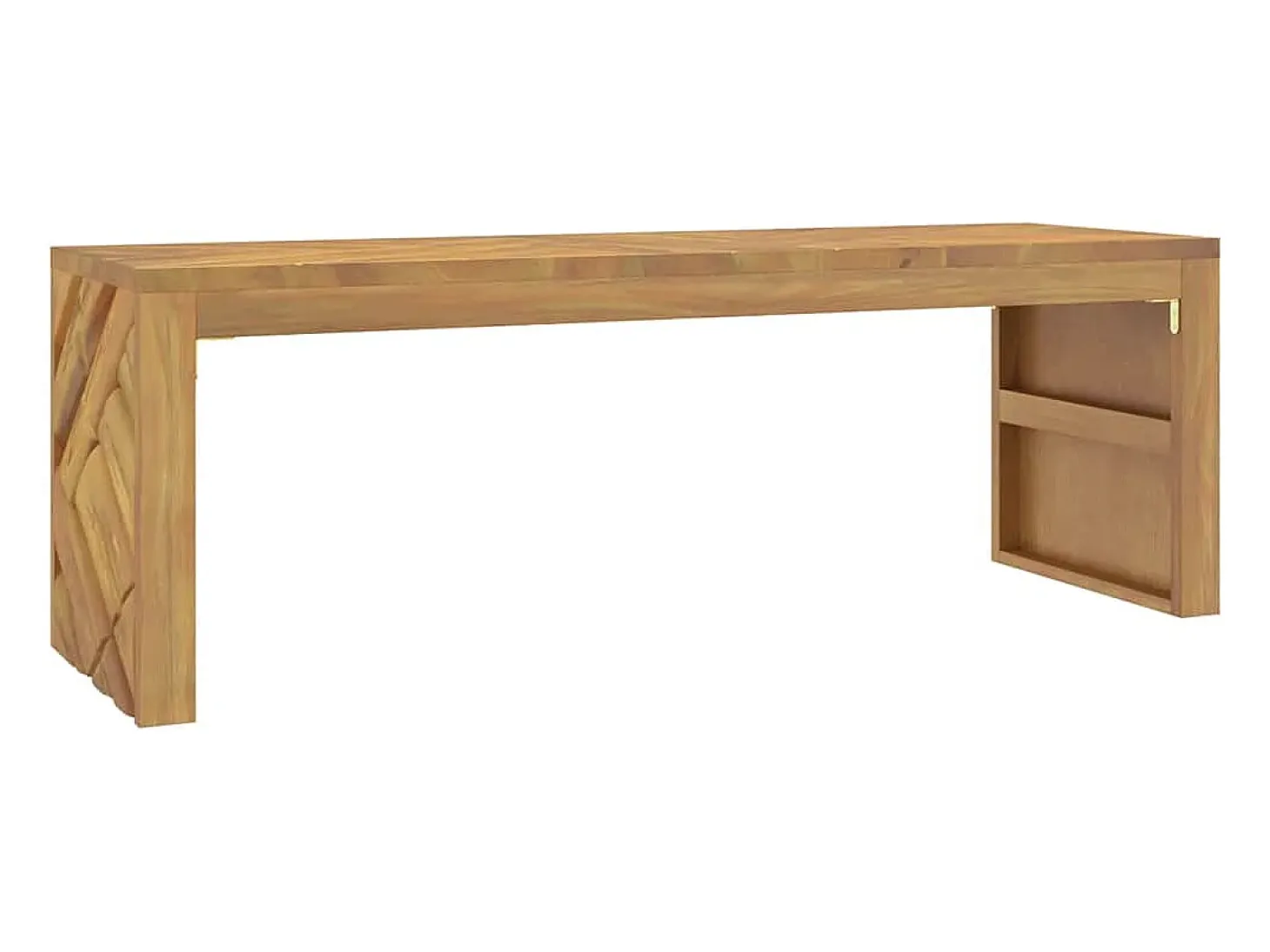 Mesa de centro madera maciza de teca 110x35x38 cm