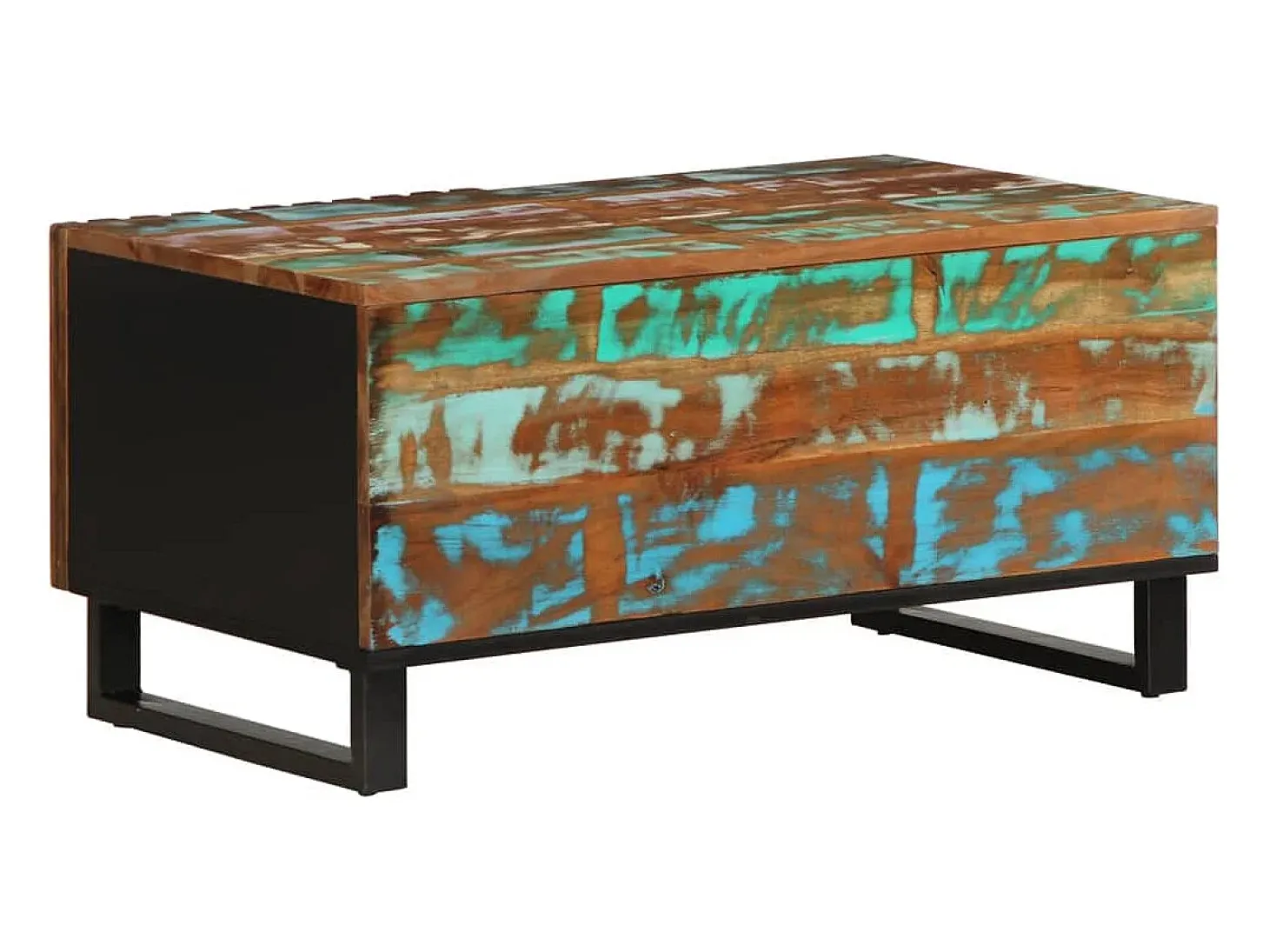 Mesa de centro madera maciza de acacia 80x51x40 cm