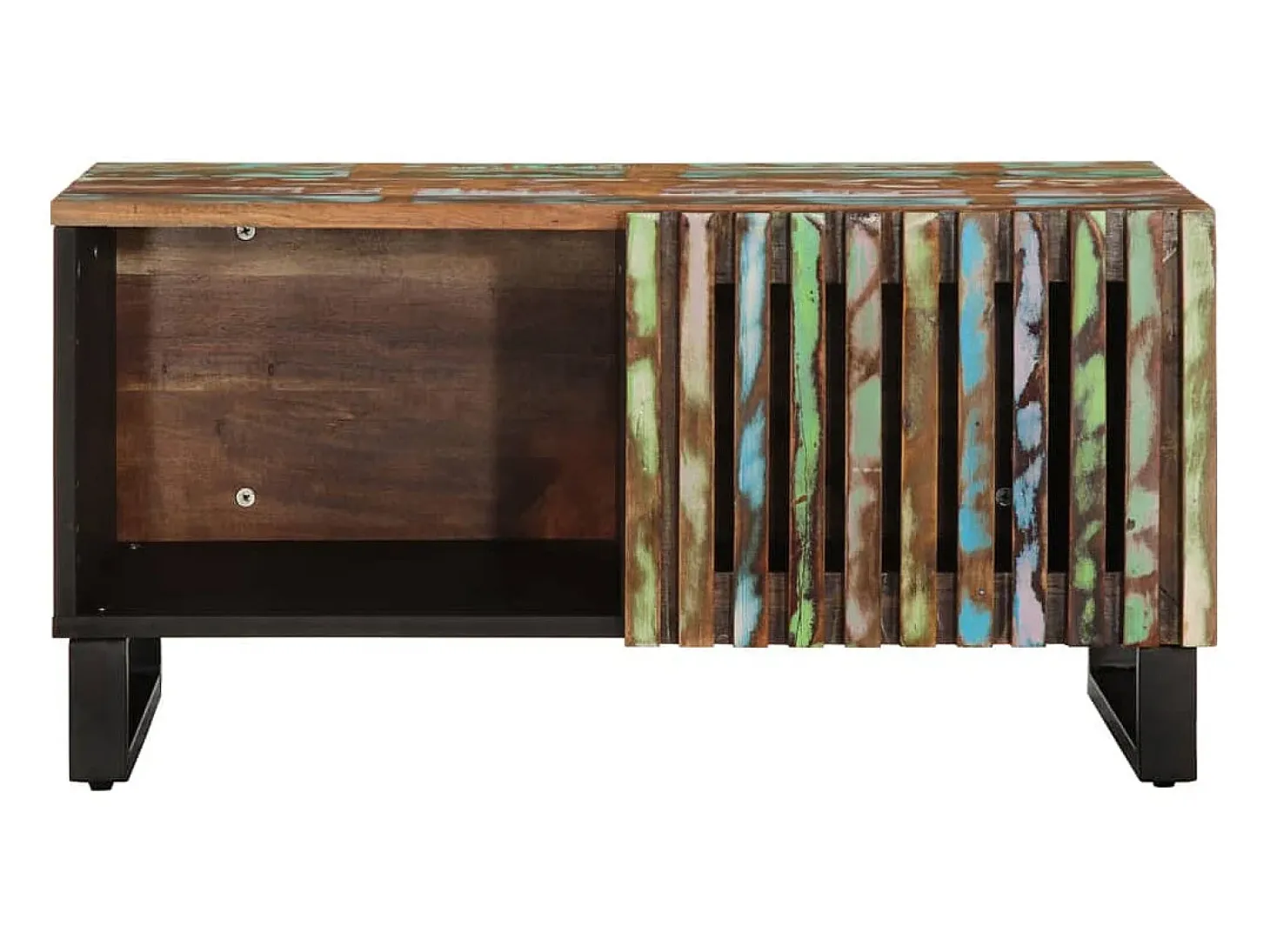 Mesa de centro madera maciza de acacia 80x51x40 cm