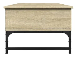 Mesa de centro madera y metal roble Sonoma 100x50x35 cm